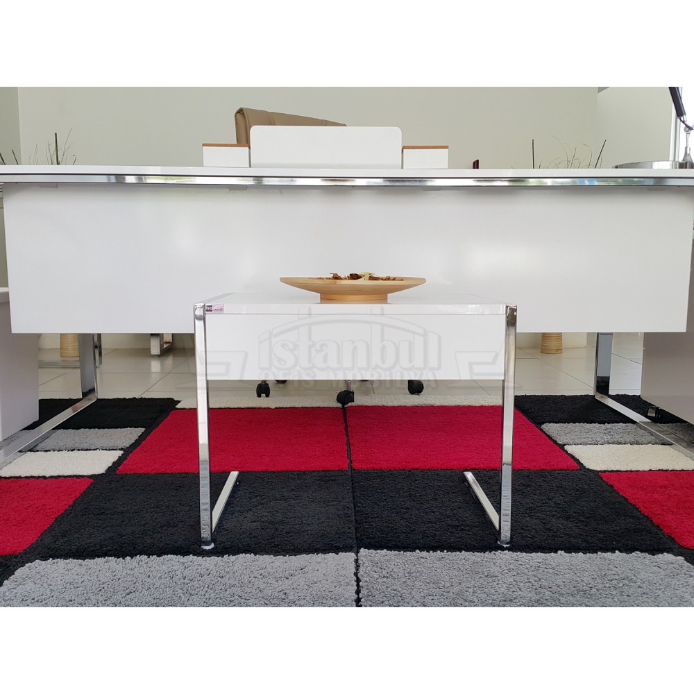 İstanbul Ofis Masası Apple Makam Takımı Hg.Beyaz