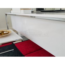 İstanbul Ofis Masası Apple Makam Takımı Hg.Beyaz