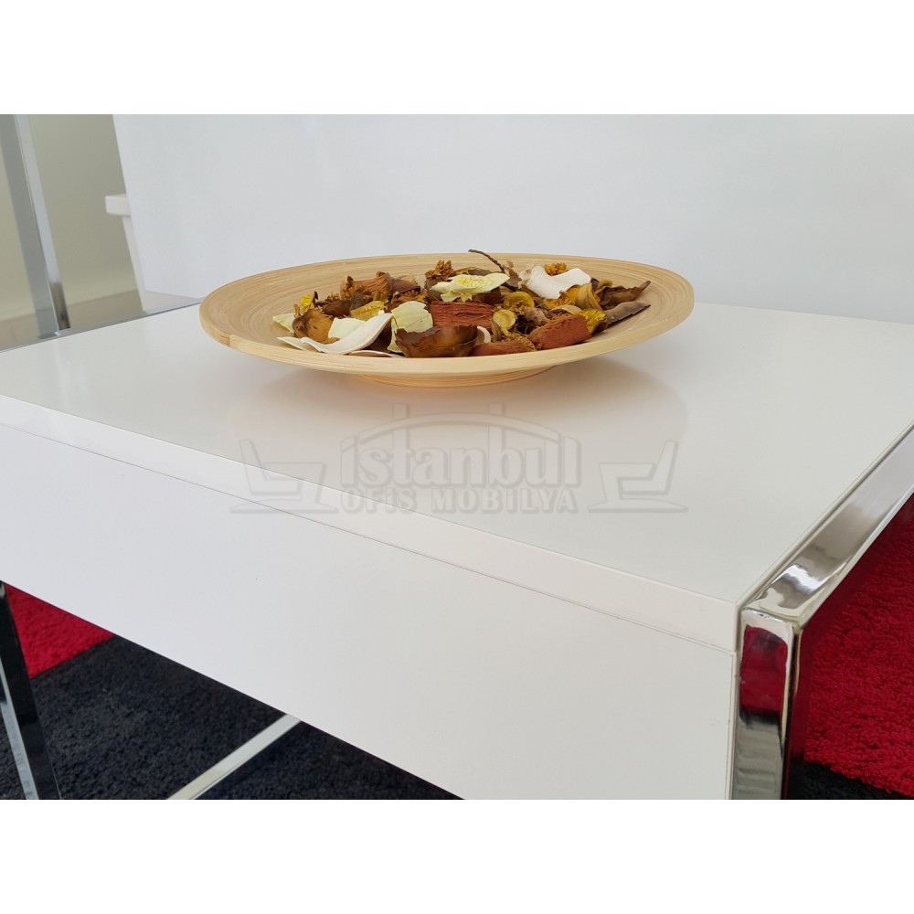 İstanbul Ofis Masası Apple Makam Takımı Hg.Beyaz