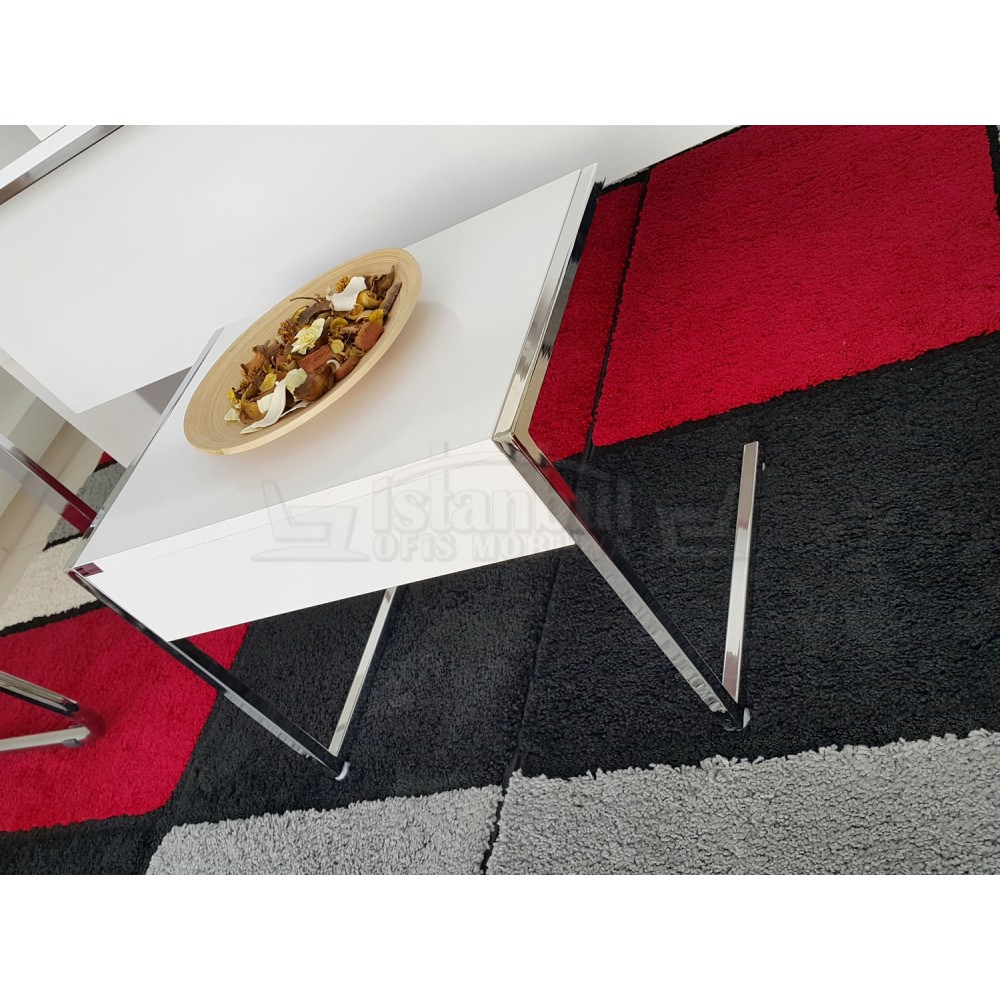 İstanbul Ofis Masası Apple Makam Takımı Hg.Beyaz