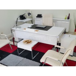 İstanbul Ofis Masası Apple Makam Takımı Hg.Beyaz