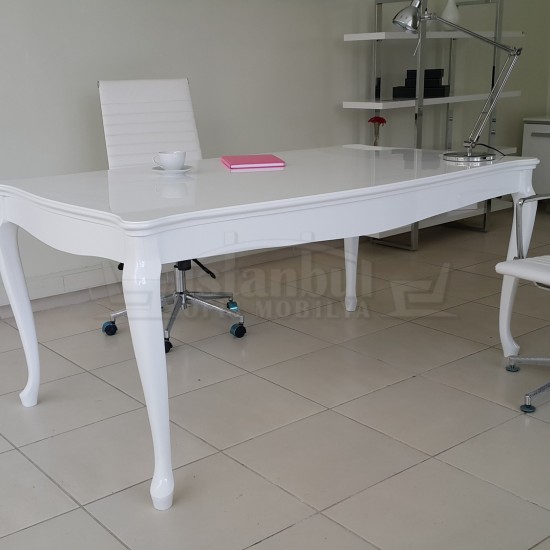 Lake Lukens Beyaz Ofis Çalışma Masası Alda