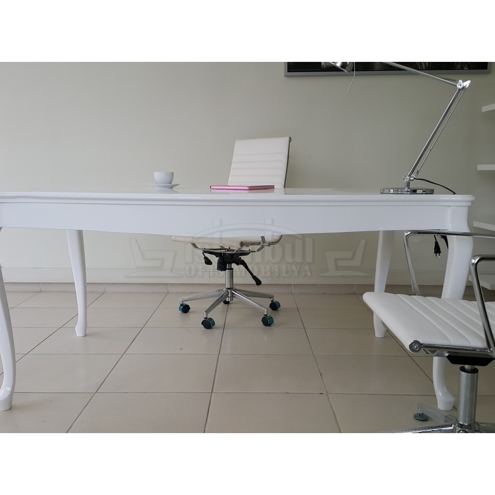 Lukens See Alta White Büro-Schreibtisch