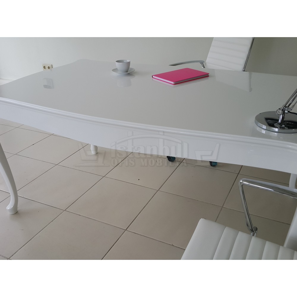 Lukens See Alta White Büro-Schreibtisch