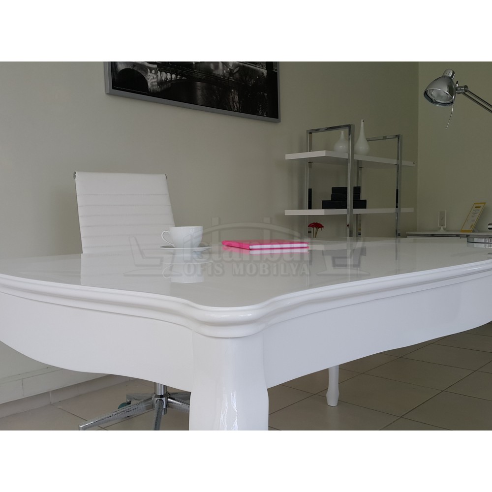 Lukens See Alta White Büro-Schreibtisch