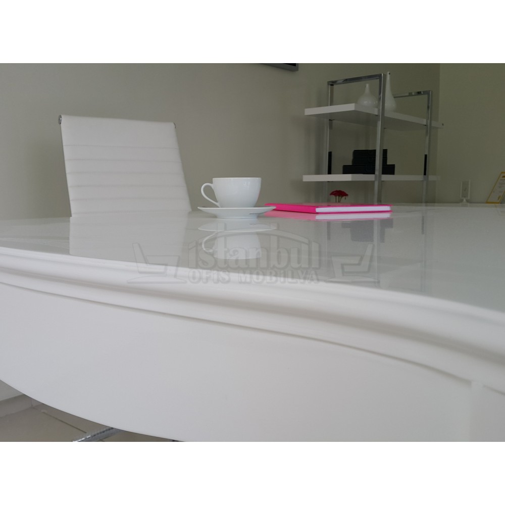 Lukens See Alta White Büro-Schreibtisch