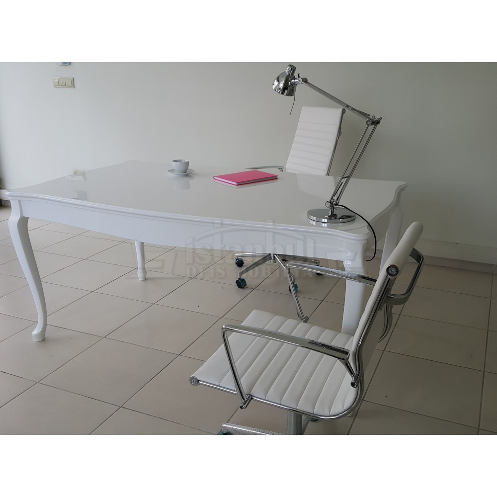 Lukens See Alta White Büro-Schreibtisch