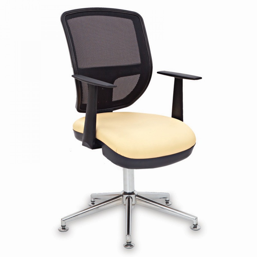 Luna Gästestuhl Mit Chromstern Füße