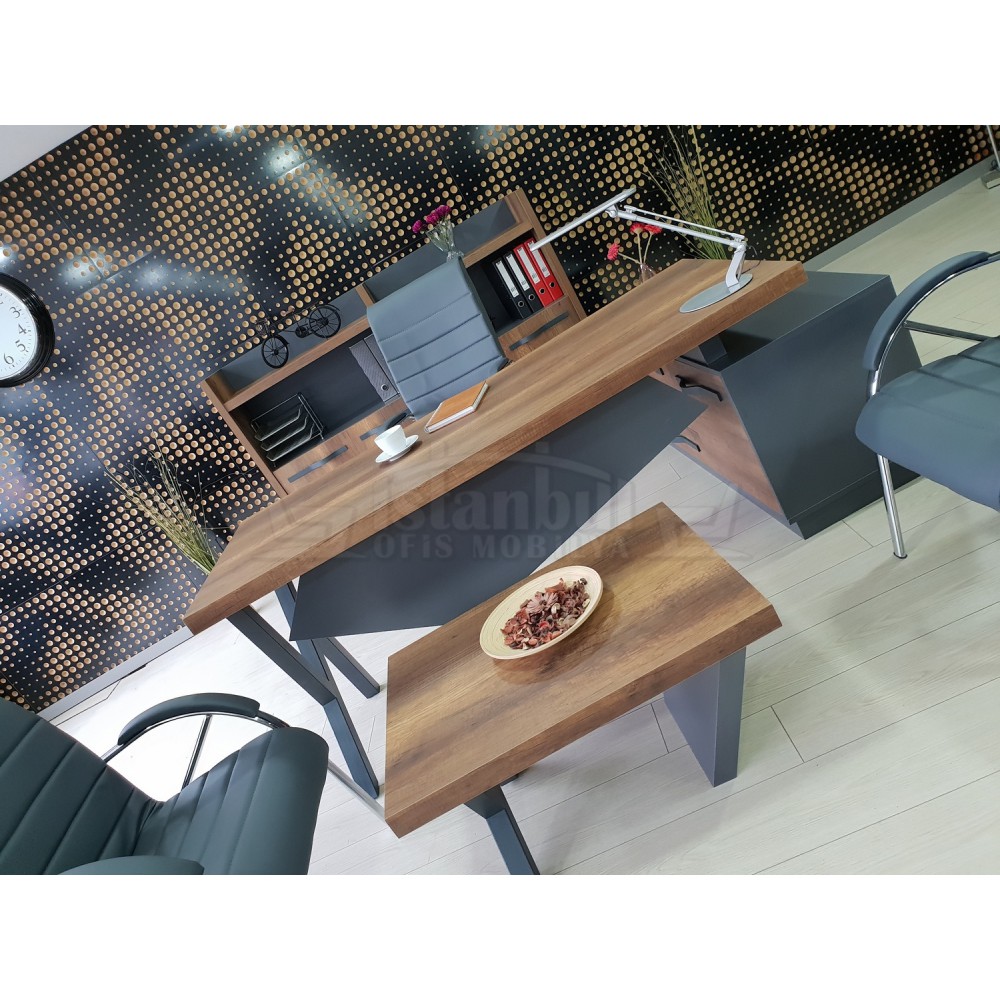 Eleganter Vorstand Regal Schrank Barock Anthrazit