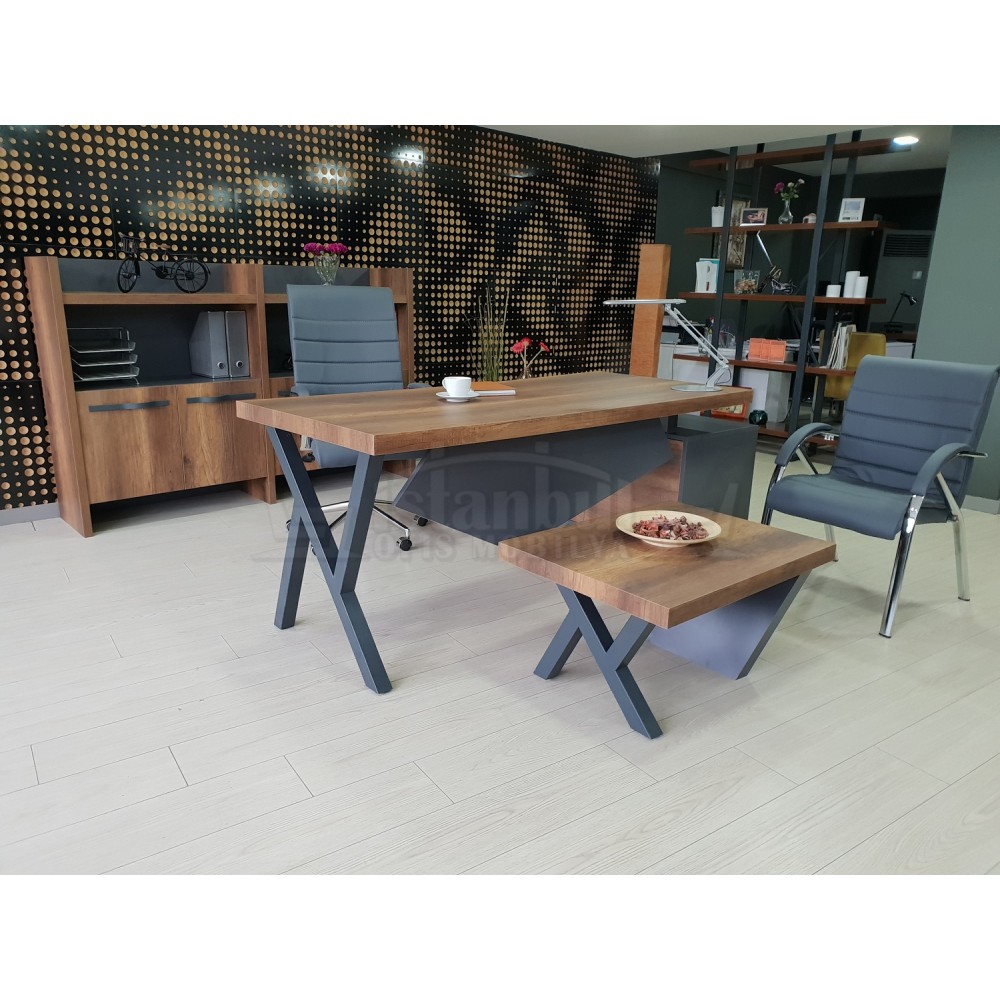 Eleganter Vorstand Regal Schrank Barock Anthrazit