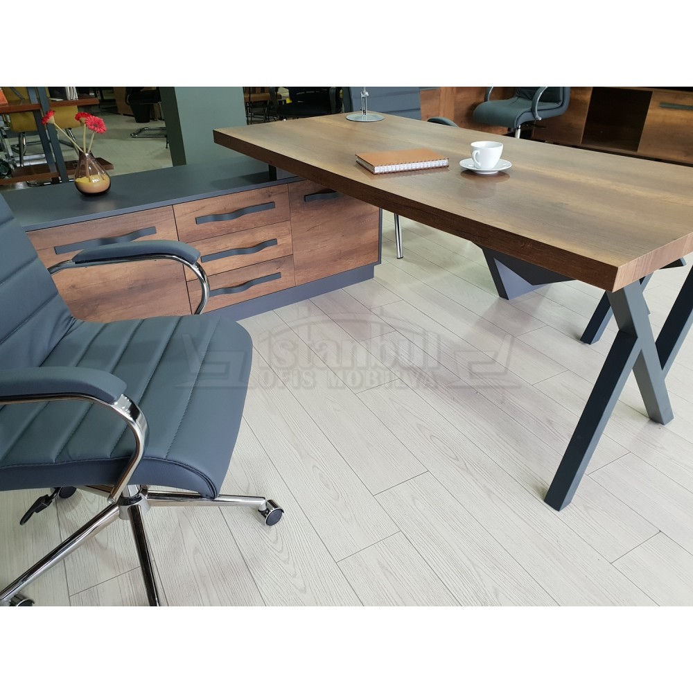 Eleganter Vorstand Regal Schrank Barock Anthrazit