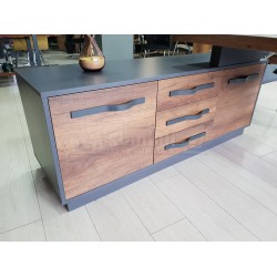 Eleganter Vorstand Regal Schrank Barock Anthrazit