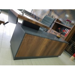 Eleganter Vorstand Regal Schrank Barock Anthrazit