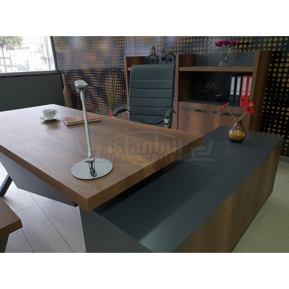 Eleganter Vorstand Regal Schrank Barock Anthrazit