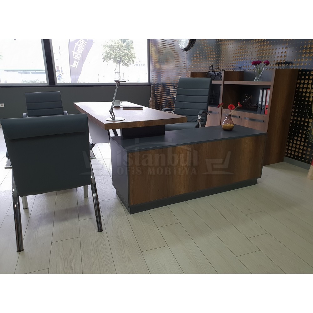 Eleganter Vorstand Regal Schrank Barock Anthrazit