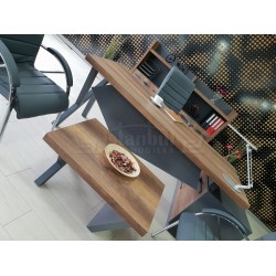 Eleganter Vorstand Regal Schrank Barock Anthrazit