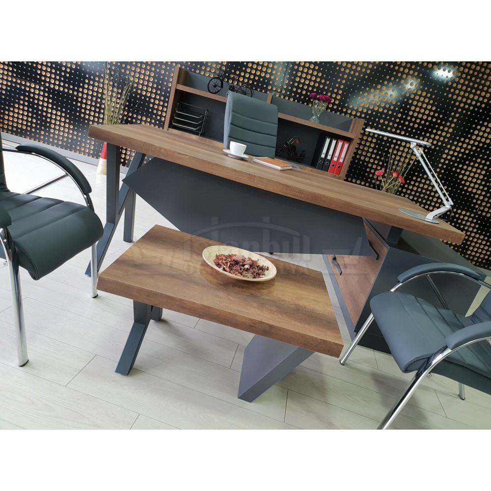 Eleganter Vorstand Regal Schrank Barock Anthrazit