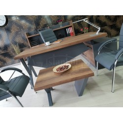 Eleganter Vorstand Regal Schrank Barock Anthrazit