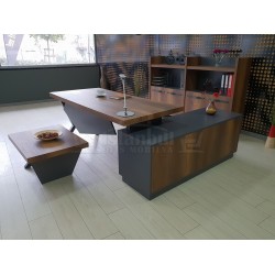 Eleganter Vorstand Regal Schrank Barock Anthrazit