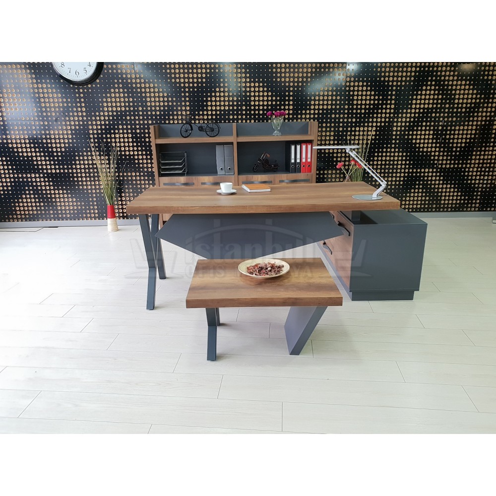 Eleganter Vorstand Regal Schrank Barock Anthrazit