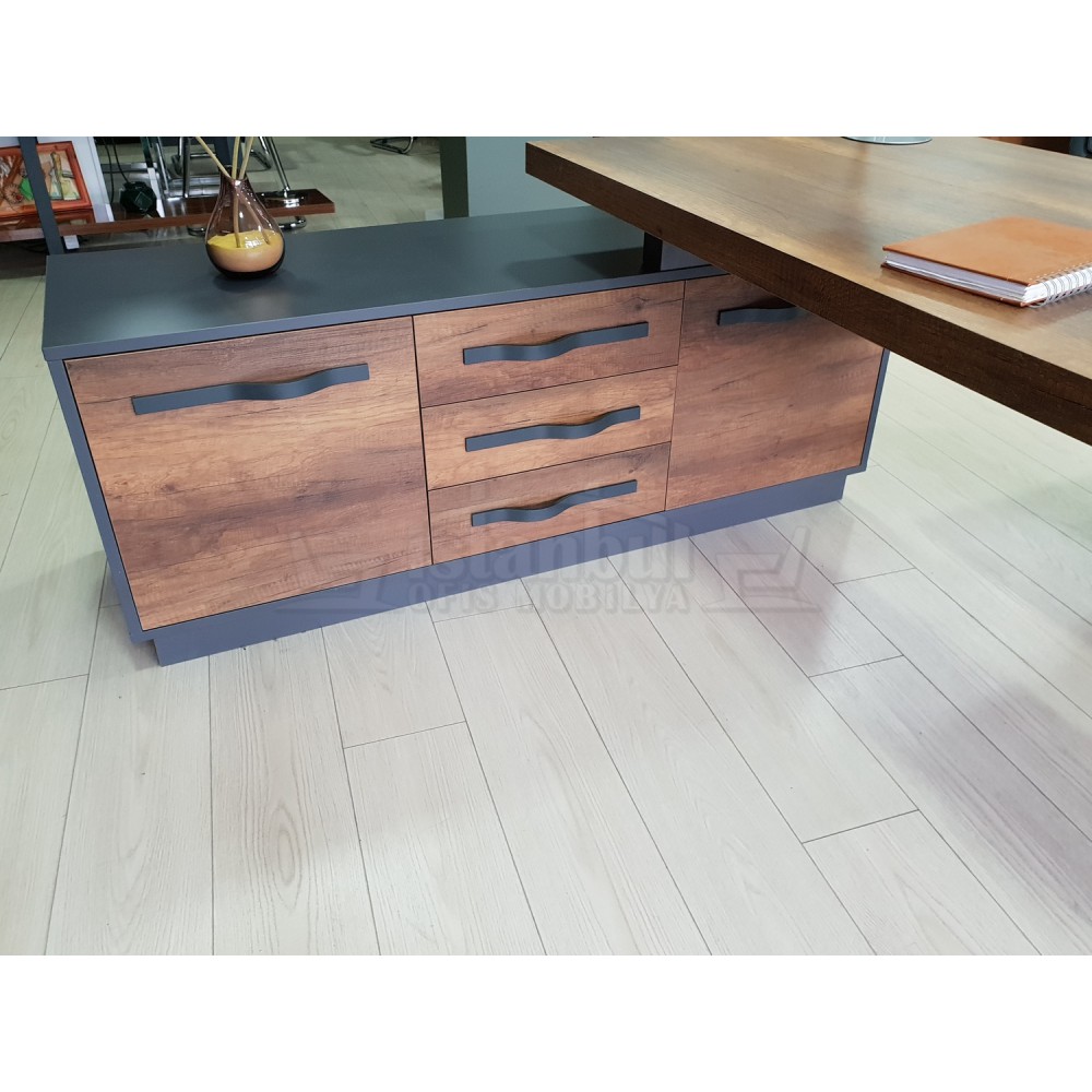 Eleganter Vorstand Regal Schrank Barock Anthrazit