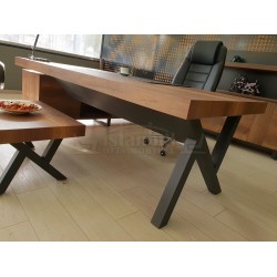 S Class Makam Masası Etejer Dolaplı Barok Siyah