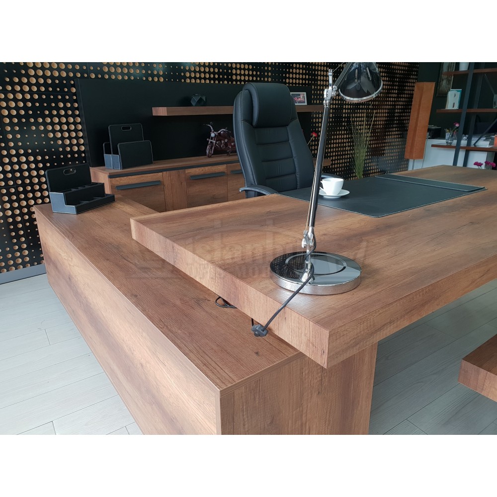 S Class Makam Masası Etejer Dolaplı Barok Siyah