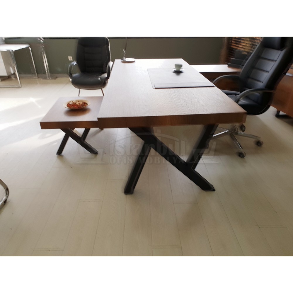 S Class Makam Masası Etejer Dolaplı Barok Siyah