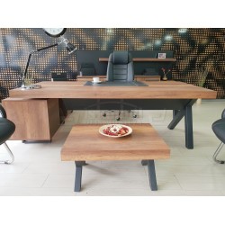 S Class Makam Masası Etejer Dolaplı Barok Siyah