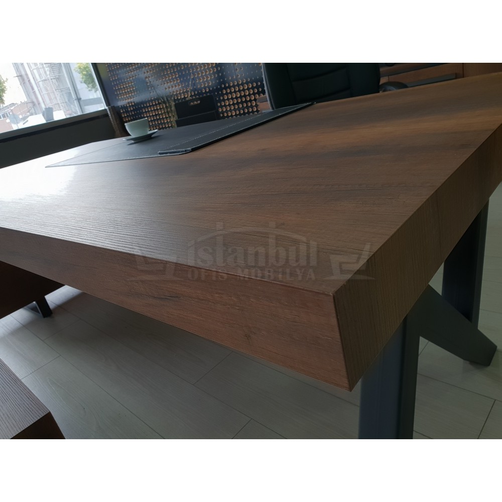 S Class Makam Masası Etejer Dolaplı Barok Siyah