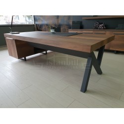 S Class Makam Masası Etejer Dolaplı Barok Siyah