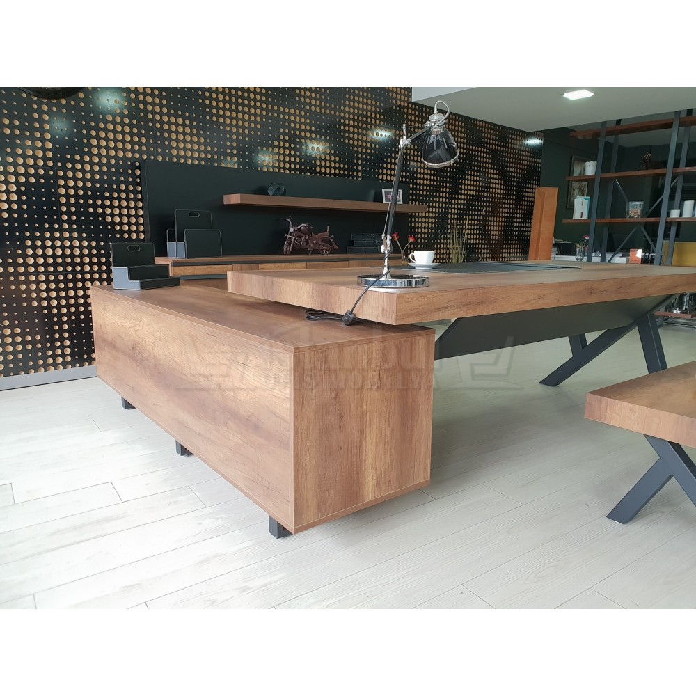 S Class Makam Masası Etejer Dolaplı Barok Siyah