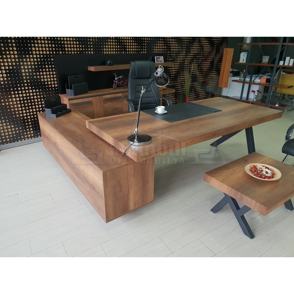 S Class Makam Masası Etejer Dolaplı Barok Siyah