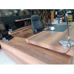 S Class Makam Masası Etejer Dolaplı Barok Siyah