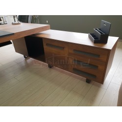 S Class Makam Masası Etejer Dolaplı Barok Siyah