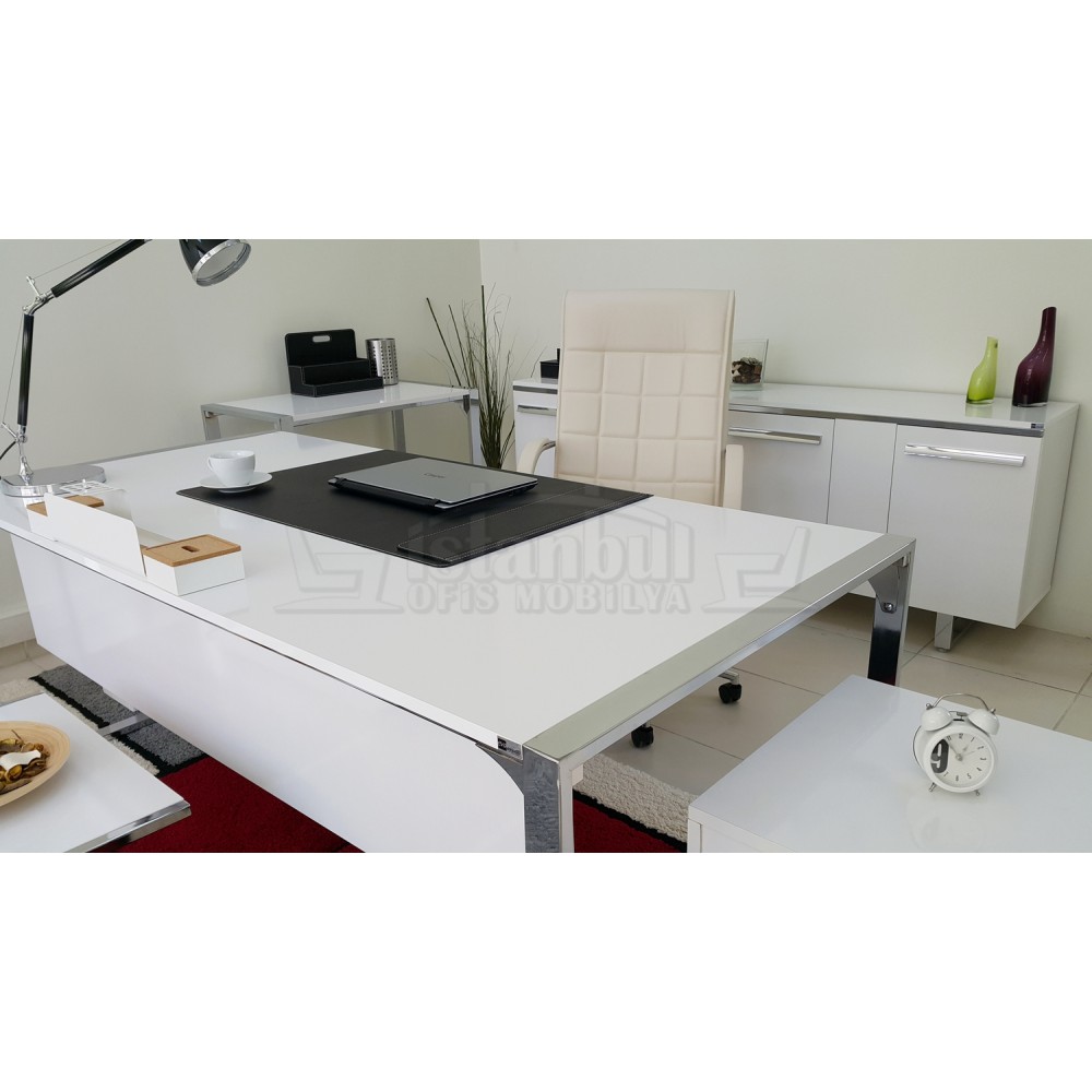 Apple Executive Tisch 190-90 Cm Hg. Weiß