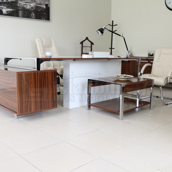 Porshland Ofis Makam Masası Etejerli 220x100