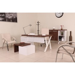 Canberra Vorstand Kommode Nussbaum Weiß