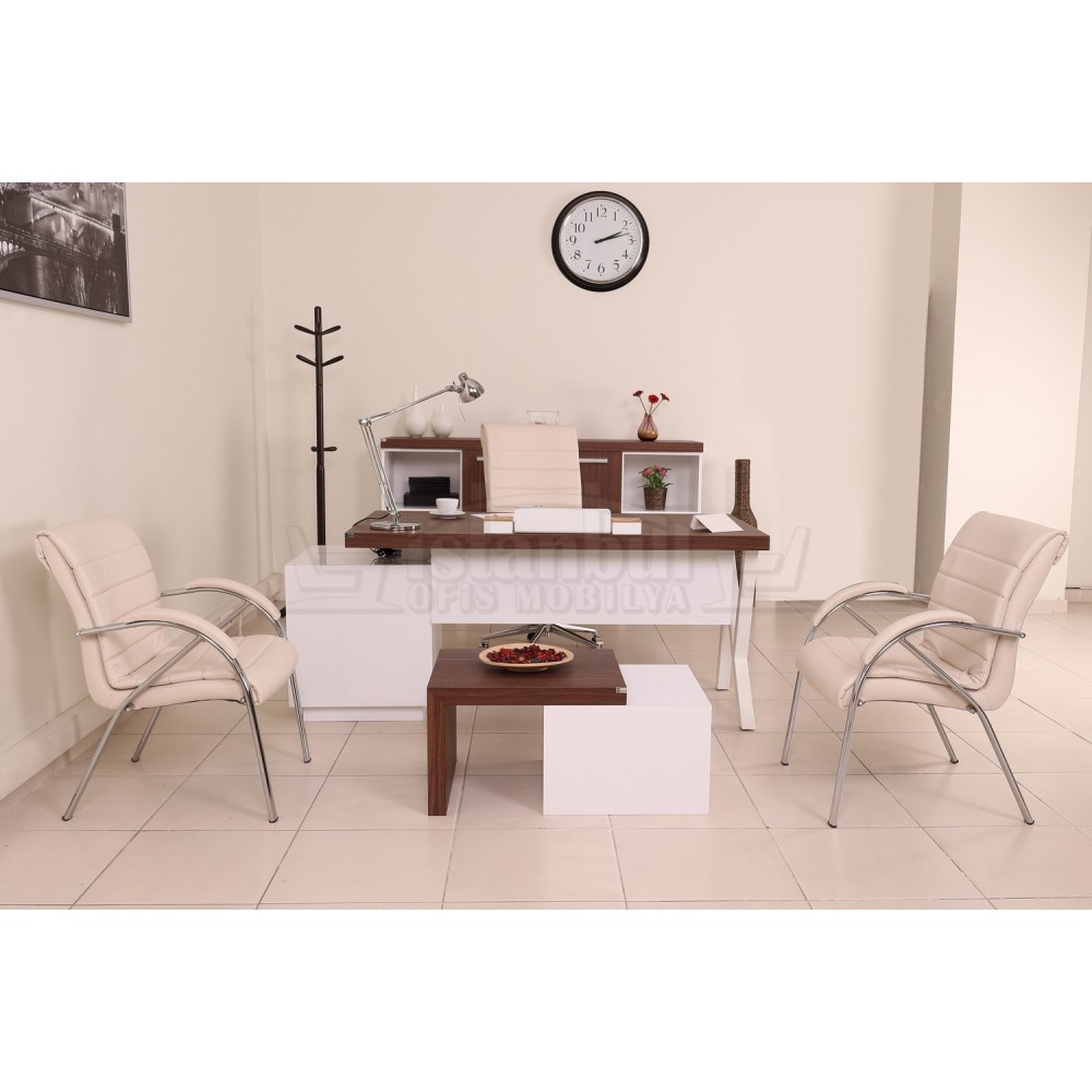 Canberra Vorstand Kommode Nussbaum Weiß