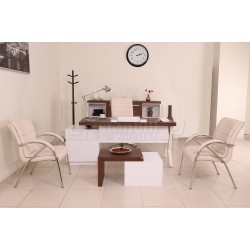 Canberra Vorstand Kommode Nussbaum Weiß