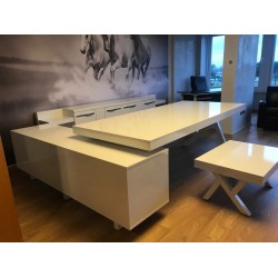 Weiß Executive Office Desk S-Klasse Large