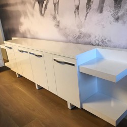 Weiß Executive Office Desk S-Klasse Large