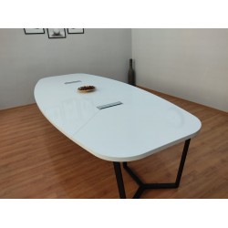 Großer Ovaler Besprechungstabelle Weiß