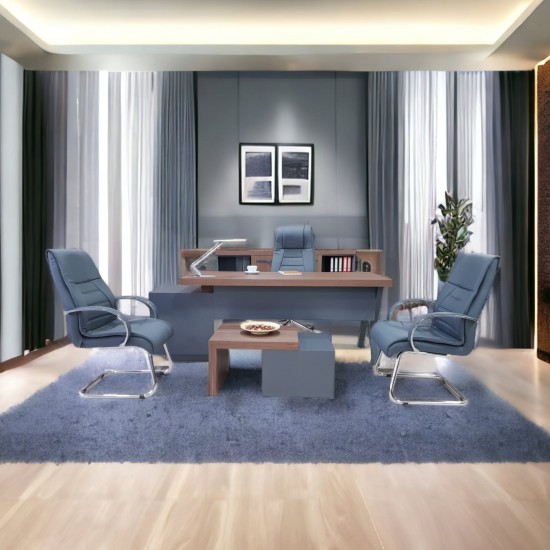 Istanbul Büro Executive Office Canberra - Anthrazit Walnut