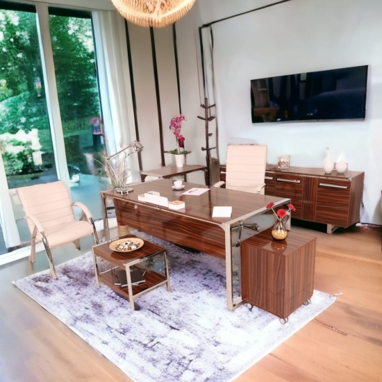 Apple-Istanbul-Büro-Schreibtisch Executive Office Hg. Nussbaum