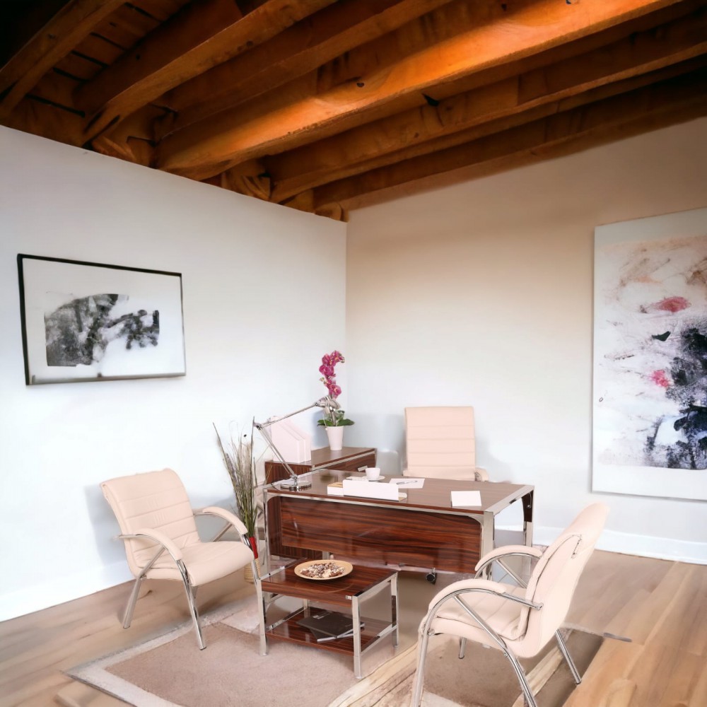 Istanbul Büro-Schreibtisch-Mitarbeiter-Team Hochglanz Walnuss