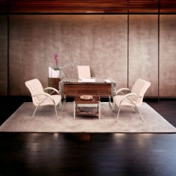 Istanbul Büro-Schreibtisch-Mitarbeiter-Team Hochglanz Walnuss