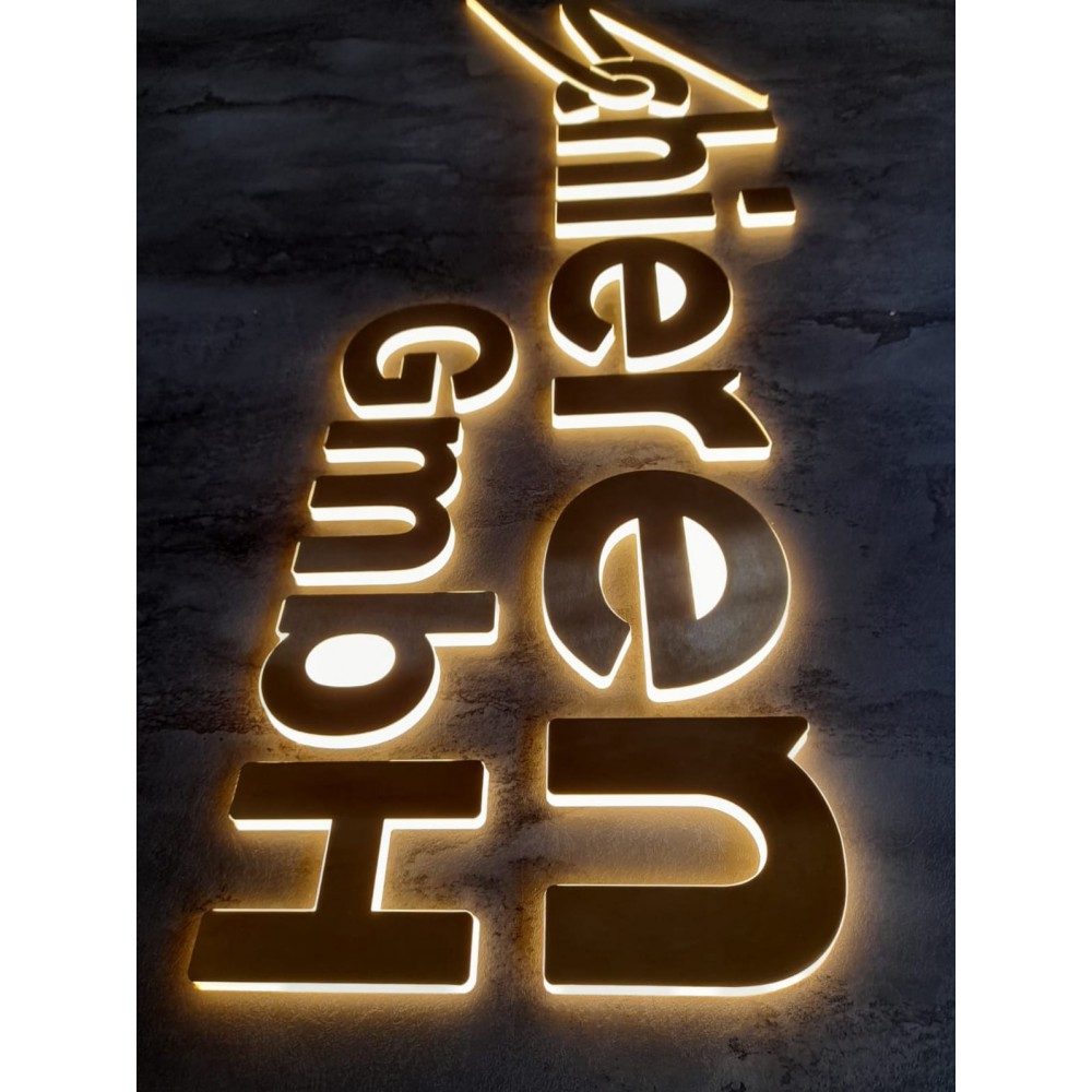 Büro Wanddekoration 3D Led Logo Arbeit
