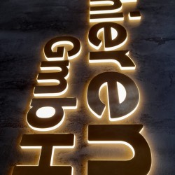 Bürowanddekoration 3D-LED-Logo-Arbeit