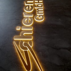 Bürowanddekoration 3D-LED-Logo-Arbeit